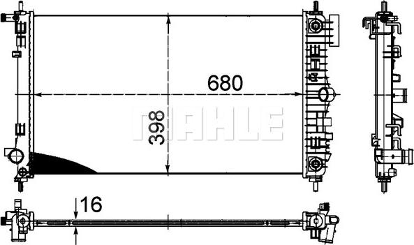 MAHLE CR 1098 000P - Jäähdytin,moottorin jäähdytys inparts.fi