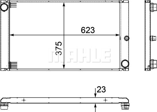 MAHLE CR 1093 000P - Jäähdytin,moottorin jäähdytys inparts.fi