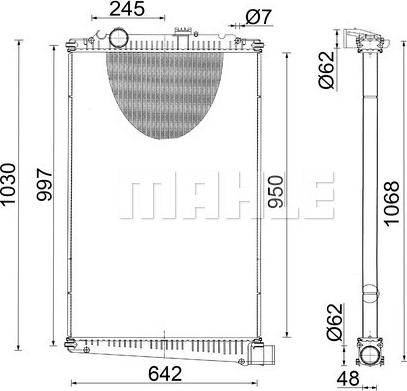 MAHLE CR 1048 001S - Jäähdytin,moottorin jäähdytys inparts.fi