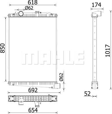 MAHLE CR 1047 001S - Jäähdytin,moottorin jäähdytys inparts.fi