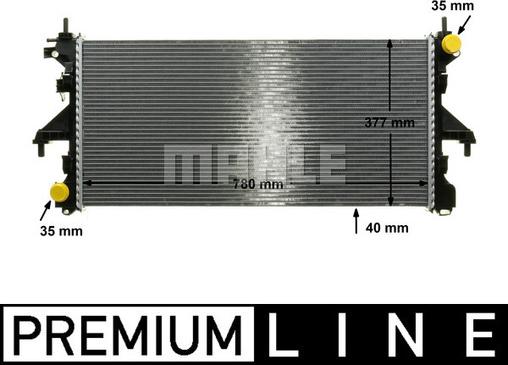 MAHLE CR 1069 000P - Jäähdytin,moottorin jäähdytys inparts.fi