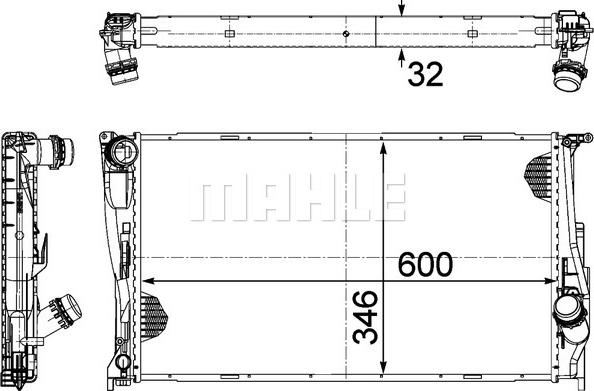 MAHLE CR 1084 000P - Jäähdytin,moottorin jäähdytys inparts.fi