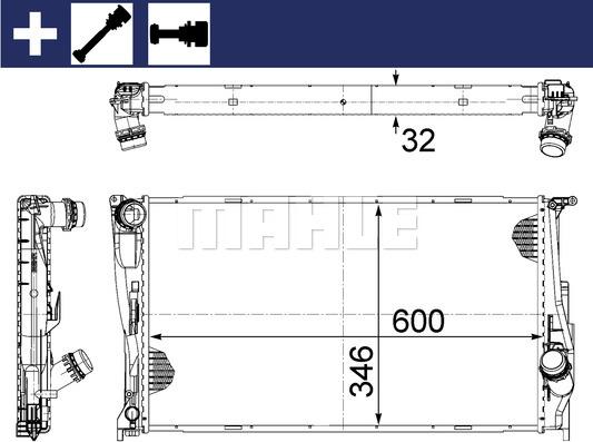 MAHLE CR 1084 000S - Jäähdytin,moottorin jäähdytys inparts.fi