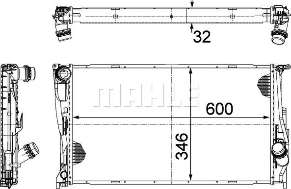 MAHLE CR 1086 000P - Jäähdytin,moottorin jäähdytys inparts.fi