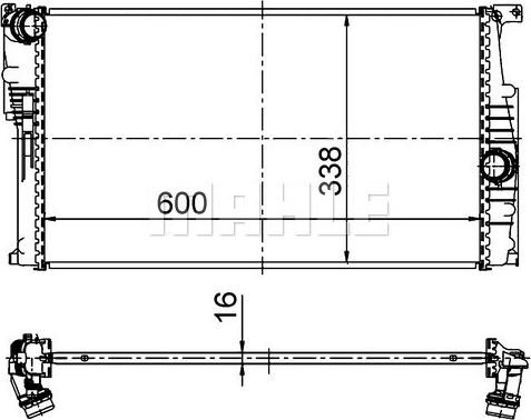 MAHLE CR 1036 000S - Jäähdytin,moottorin jäähdytys inparts.fi