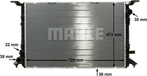 MAHLE CR 1023 000P - Jäähdytin,moottorin jäähdytys inparts.fi