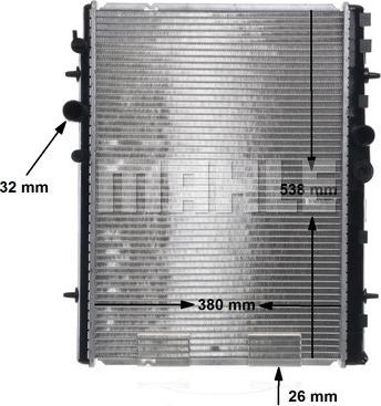 MAHLE CR 1144 000S - Jäähdytin,moottorin jäähdytys inparts.fi