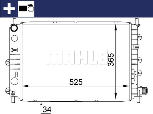 MAHLE CR 1142 000S - Jäähdytin,moottorin jäähdytys inparts.fi