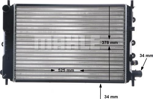 MAHLE CR 1142 000S - Jäähdytin,moottorin jäähdytys inparts.fi