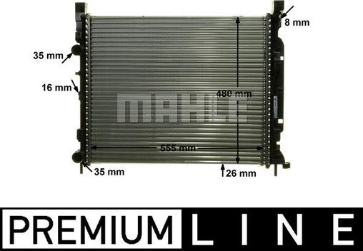 MAHLE CR 1155 000P - Jäähdytin,moottorin jäähdytys inparts.fi