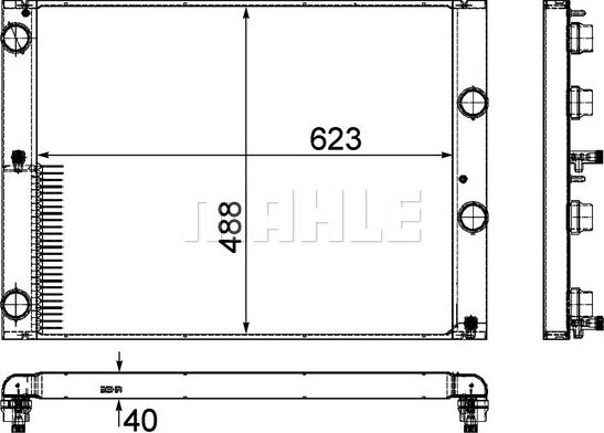 MAHLE CR 1158 000P - Jäähdytin,moottorin jäähdytys inparts.fi