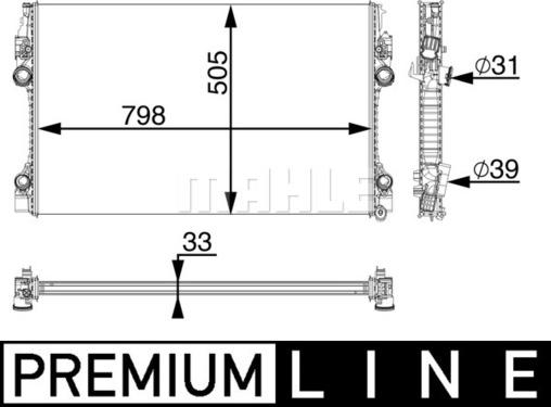 MAHLE CR 1163 000P - Jäähdytin,moottorin jäähdytys inparts.fi