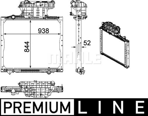 MAHLE CR 1167 000P - Jäähdytin,moottorin jäähdytys inparts.fi