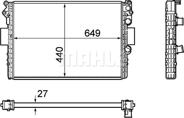 MAHLE CR 1106 000P - Jäähdytin,moottorin jäähdytys inparts.fi