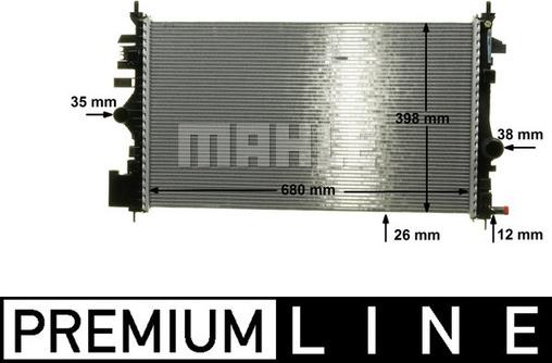 MAHLE CR 1102 000P - Jäähdytin,moottorin jäähdytys inparts.fi