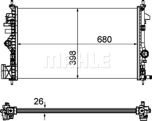 MAHLE CR 1102 000P - Jäähdytin,moottorin jäähdytys inparts.fi