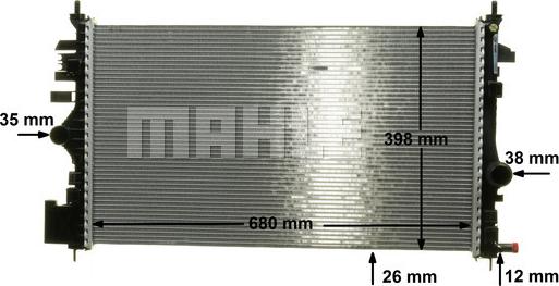 MAHLE CR 1102 000P - Jäähdytin,moottorin jäähdytys inparts.fi