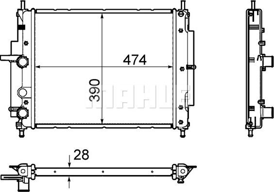 MAHLE CR 1107 000P - Jäähdytin,moottorin jäähdytys inparts.fi