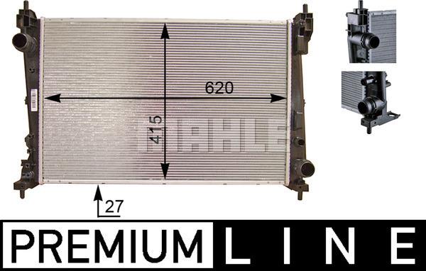 MAHLE CR 1112 000P - Jäähdytin,moottorin jäähdytys inparts.fi