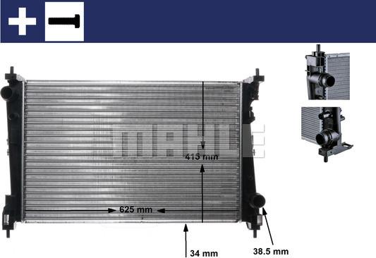 MAHLE CR 1112 000S - Jäähdytin,moottorin jäähdytys inparts.fi