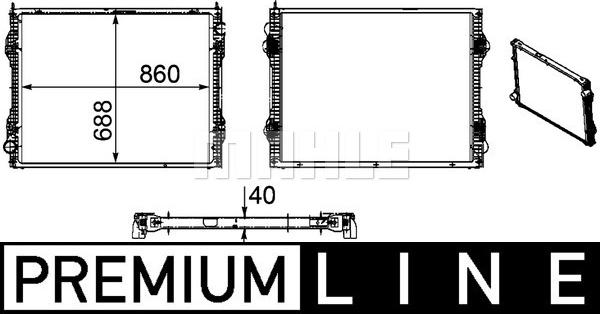 MAHLE CR 1175 000P - Jäähdytin,moottorin jäähdytys inparts.fi