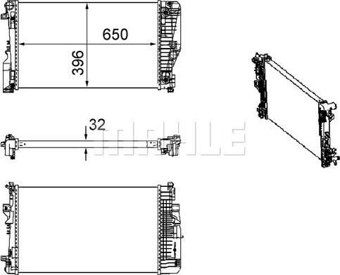 MAHLE CR 1173 000S - Jäähdytin,moottorin jäähdytys inparts.fi