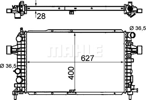 MAHLE CR 1856 000P - Jäähdytin,moottorin jäähdytys inparts.fi