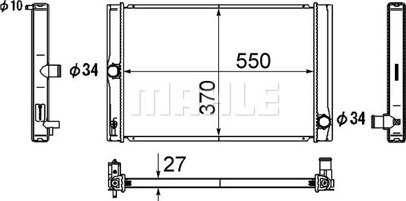 MAHLE CR 1865 000S - Jäähdytin,moottorin jäähdytys inparts.fi