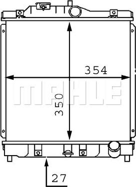 MAHLE CR 186 000S - Jäähdytin,moottorin jäähdytys inparts.fi