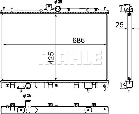 MAHLE CR 1883 000S - Jäähdytin,moottorin jäähdytys inparts.fi