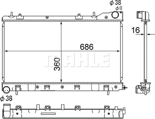 MAHLE CR 1875 000S - Jäähdytin,moottorin jäähdytys inparts.fi