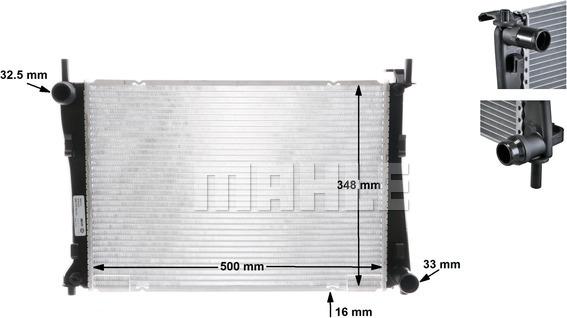 MAHLE CR 1355 000S - Jäähdytin,moottorin jäähdytys inparts.fi