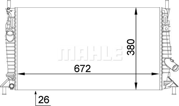 MAHLE CR 1351 000P - Jäähdytin,moottorin jäähdytys inparts.fi