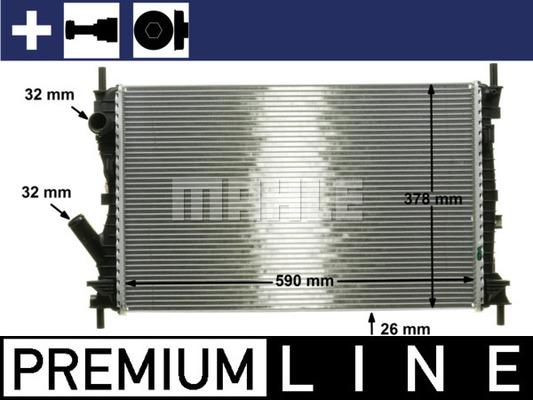 MAHLE CR 1365 000P - Jäähdytin,moottorin jäähdytys inparts.fi