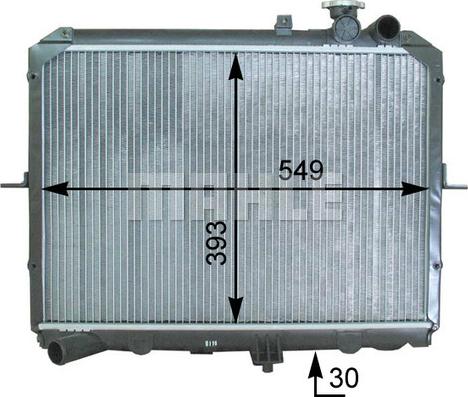 MAHLE CR 1332 000P - Jäähdytin,moottorin jäähdytys inparts.fi