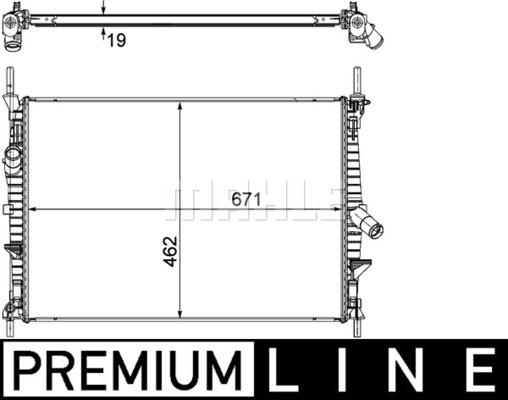 MAHLE CR 1370 000P - Jäähdytin,moottorin jäähdytys inparts.fi