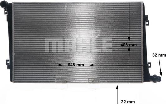 MAHLE CR 1203 000S - Jäähdytin,moottorin jäähdytys inparts.fi