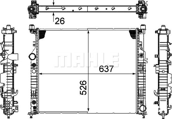 MAHLE CR 1705 000P - Jäähdytin,moottorin jäähdytys inparts.fi