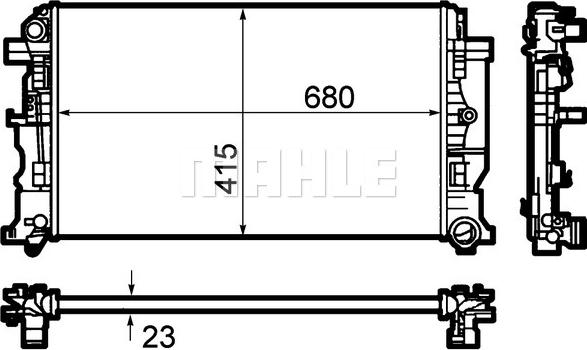 MAHLE CR 1710 000P - Jäähdytin,moottorin jäähdytys inparts.fi