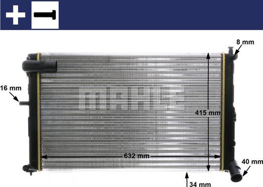 MAHLE CR 171 000S - Jäähdytin,moottorin jäähdytys inparts.fi