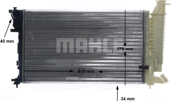 MAHLE CR 172 000S - Jäähdytin,moottorin jäähdytys inparts.fi