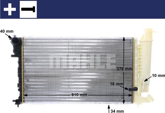 MAHLE CR 172 000S - Jäähdytin,moottorin jäähdytys inparts.fi