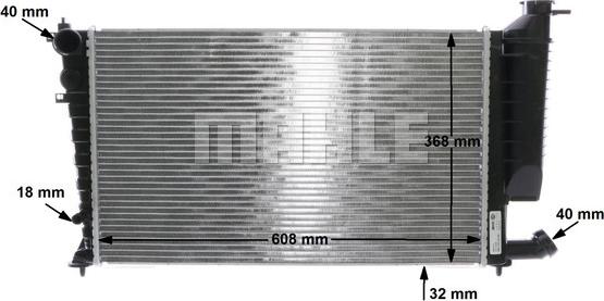 MAHLE CR 849 000S - Jäähdytin,moottorin jäähdytys inparts.fi