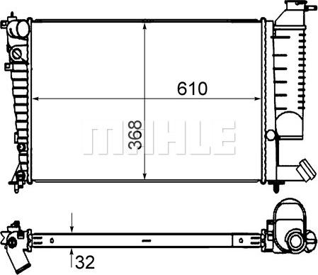 MAHLE CR 849 000S - Jäähdytin,moottorin jäähdytys inparts.fi