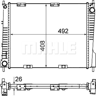 MAHLE CR 841 000S - Jäähdytin,moottorin jäähdytys inparts.fi