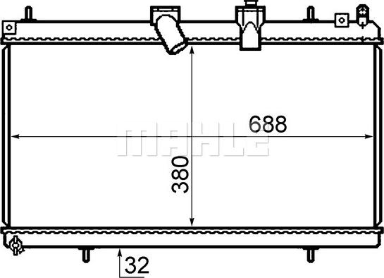 MAHLE CR 802 000S - Jäähdytin,moottorin jäähdytys inparts.fi