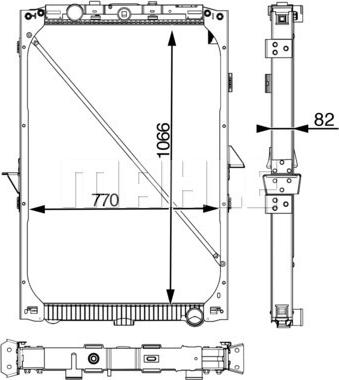 MAHLE CR 819 001P - Jäähdytin,moottorin jäähdytys inparts.fi