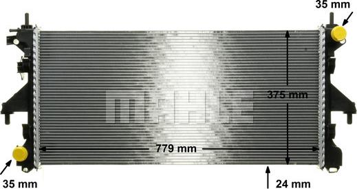 MAHLE CR 881 000P - Jäähdytin,moottorin jäähdytys inparts.fi