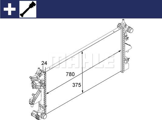 MAHLE CR 881 000S - Jäähdytin,moottorin jäähdytys inparts.fi