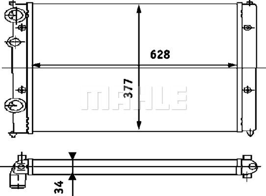 MAHLE CR 394 000P - Jäähdytin,moottorin jäähdytys inparts.fi